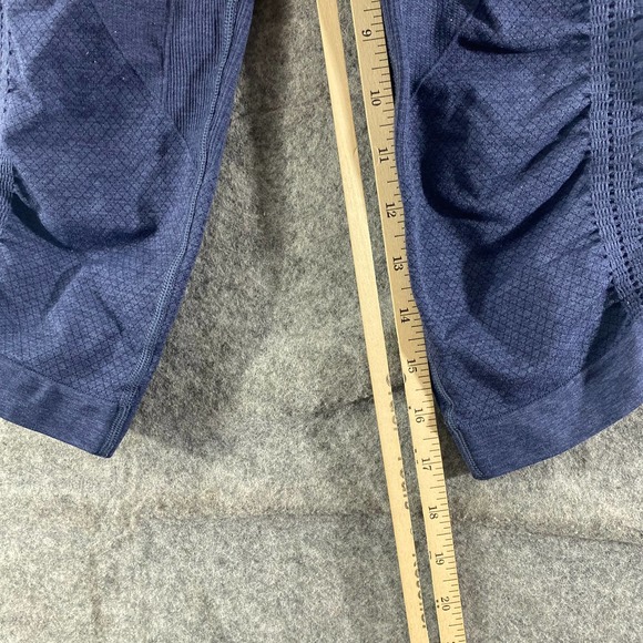 Lululemon In The Flow Crop Leggings 4 Heathered Cadet Blue Stretch Capri - Picture 7 of 9